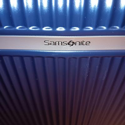 NICOLE MILLER CARRY ON AND SAMSONITE SUITCASE BOTH ON 4 WHEELS