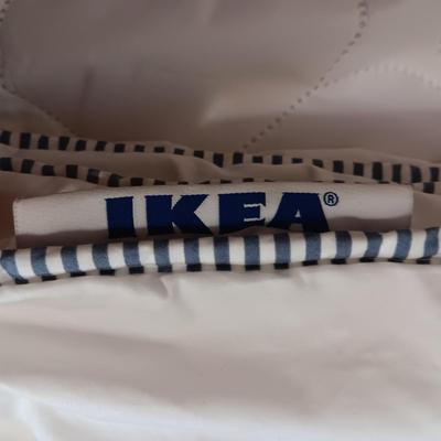 FULL SIZE IKEA 365+ MYSA COMFORTER, SUPER SOFT THROW BLANKET AND 2 DOWN PILLOWS