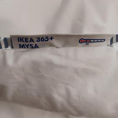 FULL SIZE IKEA 365+ MYSA COMFORTER, SUPER SOFT THROW BLANKET AND 2 DOWN PILLOWS