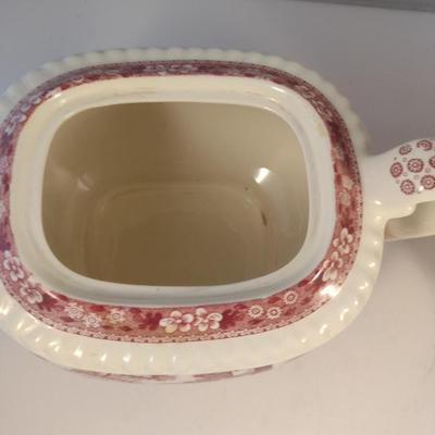 Sale Photo Thumbnail #1167: Spode England Porcelain Coffee and Tea Pots- 'Pink Tower' Pattern.  Items appear to be in good condition, but please review all pictures.