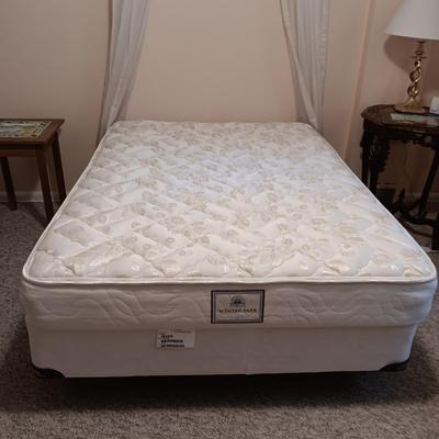 CLEAN AND GENTLY USED FULL SIZE BED W/DENVER MATTRESS SET PLUS FRAME
