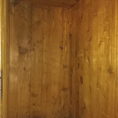 LARGE WOODEN ANTIQUE CHEST FROM PHILADELPHIA