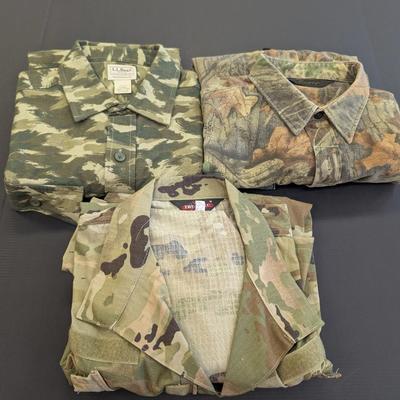 Tru-Spec Medium/Long - Liberty Shirt- L. L. Bean Medium/Reg Camo Shirts Lot 4