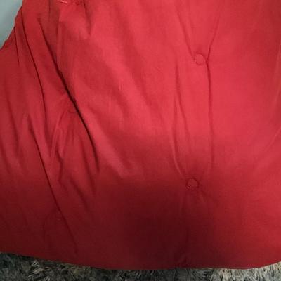 King comforter dry cleaned (dull red or maroon)