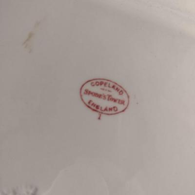 Sale Photo Thumbnail #1192: Three Spode England Porcelain Serving Platters- 'Pink Tower' Pattern