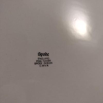 Sale Photo Thumbnail #1200: Three Spode England Porcelain Serving Platters- 'Pink Tower' Pattern