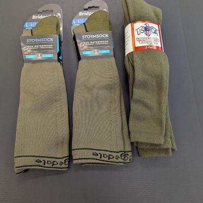 US OZ Green Medium Anti Microbial Boot Socks