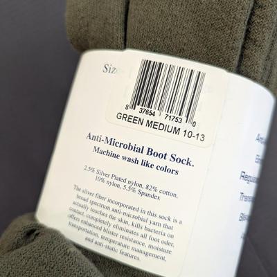 US OZ Green Medium Anti Microbial Boot Socks