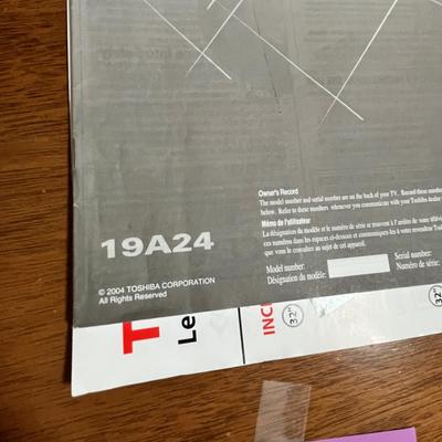 Lot 291 Toshiba TV