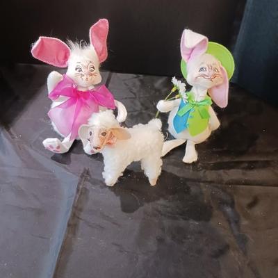 ANNALEE RABBITS AND A LAMB