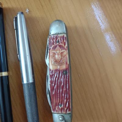 FOUNTAIN PENS, POCKET KNIFE, INK