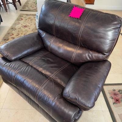 Sale Photo Thumbnail #13: Leather couch set in great condition, 1 couch and 1 recliner