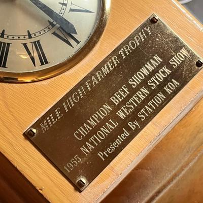 Lot 307 National Western Stock Show Trophy Clock 1955