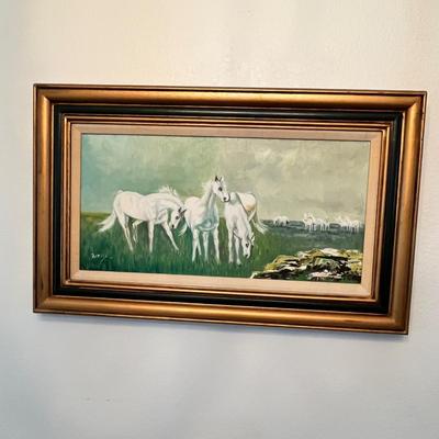Lot 312 Horse oil painting