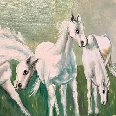 Lot 312 Horse oil painting