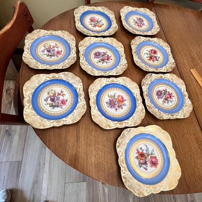 Lot 317 Antique Czech Floral Plates