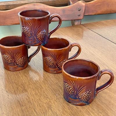 Lot 322 Pine cone coffee mugs