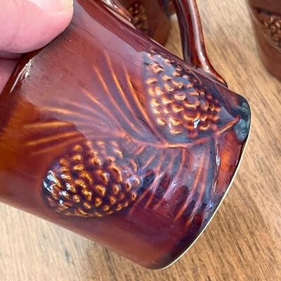 Lot 322 Pine cone coffee mugs