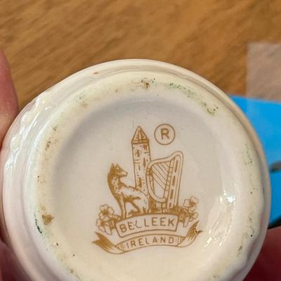 Lot 327 Belleek Toothpick holder