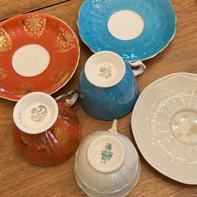 Lot 328 Fancy cup & saucer collection