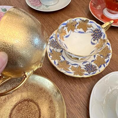 Lot 328 Fancy cup & saucer collection