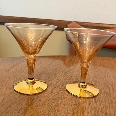 Lot 334 Dorothy Thorp MCM Martini glasses