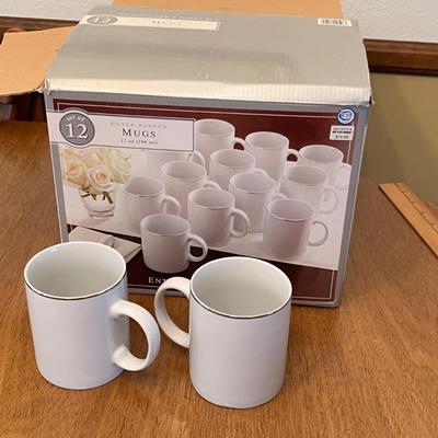 Lot 343 Box of mugs
