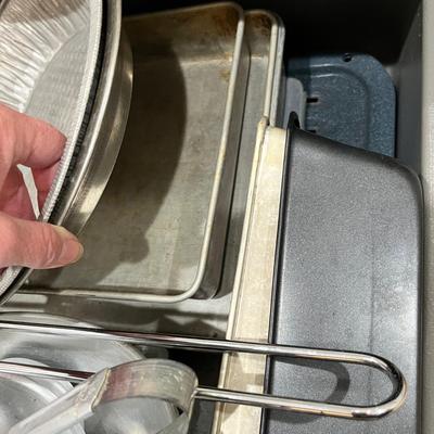 Lot 380 Drawer of Tin cook ware