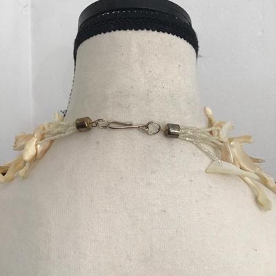 Sale Photo Thumbnail #161: Beautiful vintage, multi strand mother of pearl necklace. Please see attached photos.