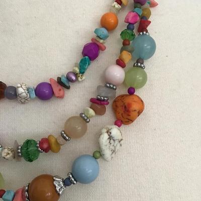 Sale Photo Thumbnail #174: Beautiful multicolor fashion necklace please see attached photos