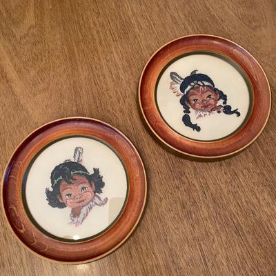 lot 402 Native American Children Cross stitch