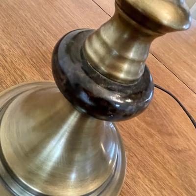 lot 403 Vintage Brass bridge lamp