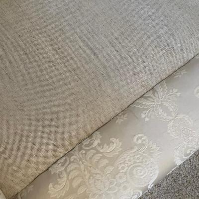 lot 411 White couch with tapestry pillows