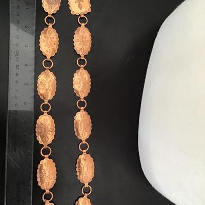 Sale Photo Thumbnail #25: Vintage copper fashion belt please see attached photos