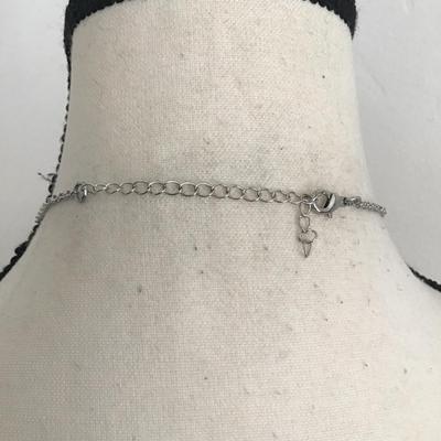 Sale Photo Thumbnail #45: Silvertone chain in Silvertone elephant with polished faux turquoise and rhinestone please see attached photos