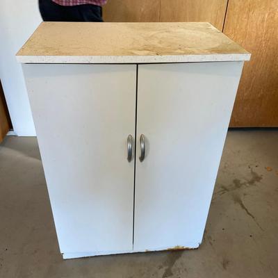 lot 450 Antique metal cabinet