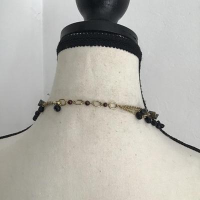 Sale Photo Thumbnail #109: Beautiful vintage, Trio strand glass beaded necklace, multicolors. Please see attached photos.