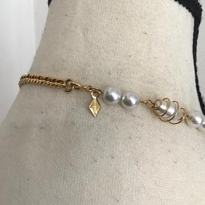 Sale Photo Thumbnail #233: Beautiful vintage, Sarah Coventry, faux pearl and gold tone. Long necklace. Please see attached photos.