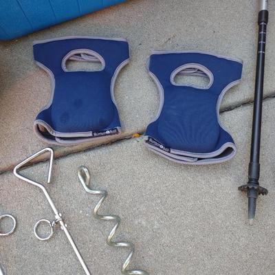 COOLER, ADJUSTABLE WALKING STICKS AND ITEMS FOR FIDO