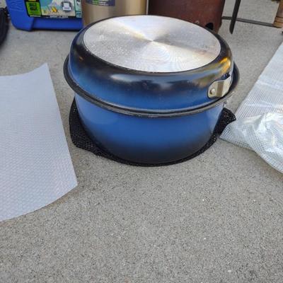 CAMP FIRE COOKING ITEMS, COOLER AND THERMOS