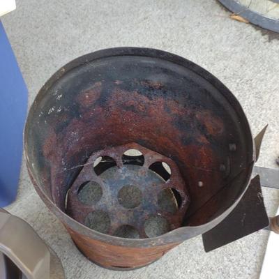 CAMP FIRE COOKING ITEMS, COOLER AND THERMOS