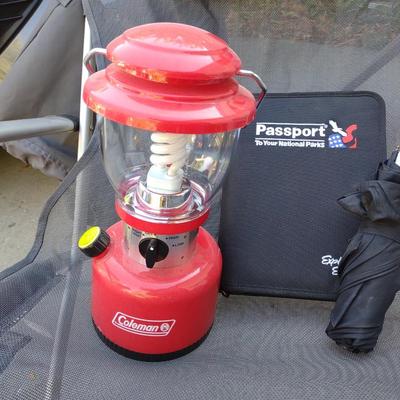 FOLDING LOUNGE CHAIR, LANTERN AND MORE
