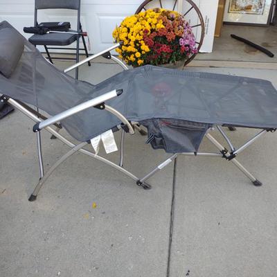 FOLDING LOUNGE CHAIR, LANTERN AND MORE