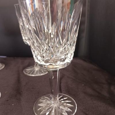 5 WATERFORD CRYSTAL STEMMED GLASSES