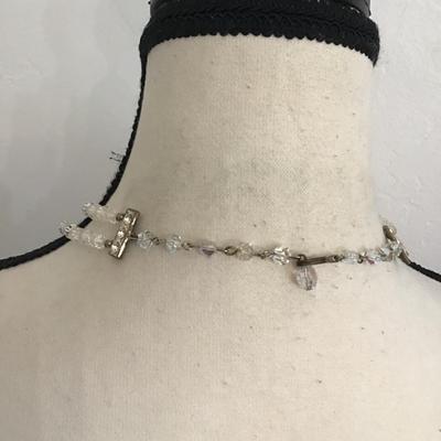 Sale Photo Thumbnail #83: Beautiful vintage, aurora borealis, Krystal double strand necklace. Please see attached photos.