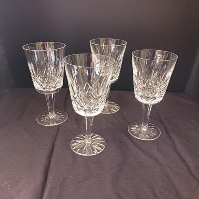 4 WATERFORD STEMMED CEYSTAL GLASSES
