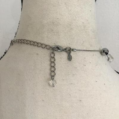 Sale Photo Thumbnail #94: Beautiful Premier design long necklace with clear and smoky crystal glass, beads and silver chain. Please see attached photos.