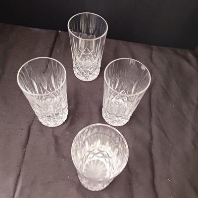 4 CRYSTAL TUMBLERS