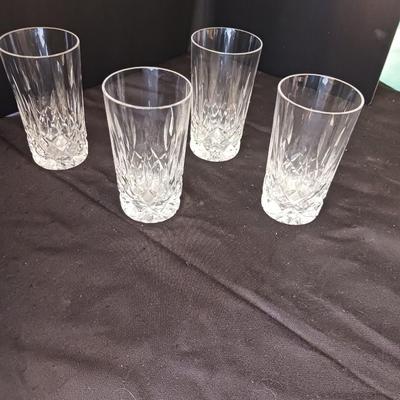 4 CRYSTAL TUMBLERS