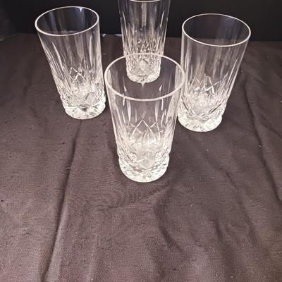 4 CRYSTAL TUMBLERS